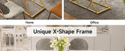 63" Luxury Dining Rectangle Modern Marble Table