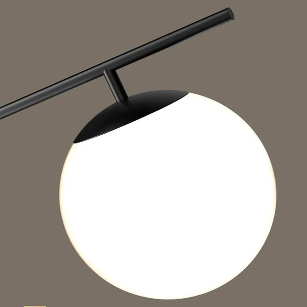 Nordic long chandelier Black Golden glass pendant Light