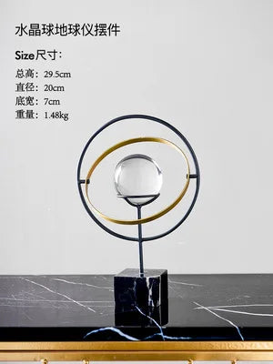 Modern Wrought Iron Metal Crystal Ball