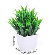 Green Artificial Bonsai Mini Eucalyptus Flower Potted Plant