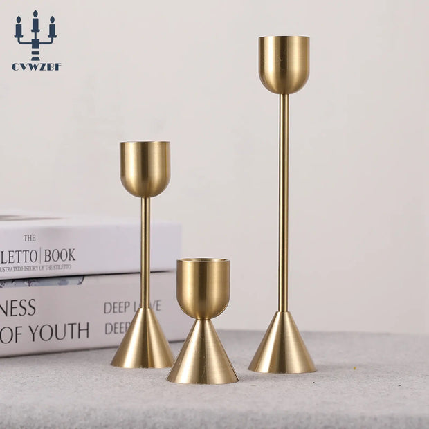 3Pcs/Set European style Metal Candle Holders