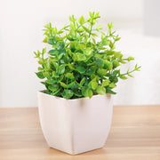 Green Artificial Bonsai Mini Eucalyptus Flower Potted Plant