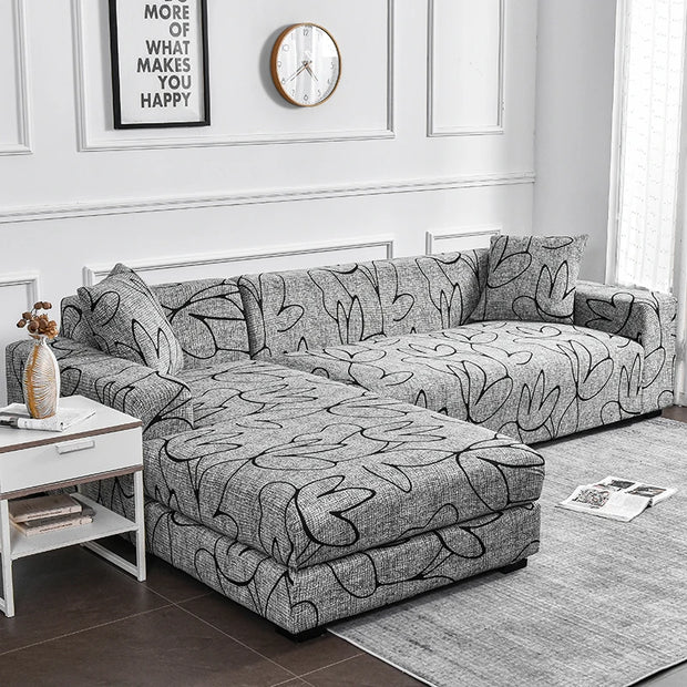 1pc Flower Printed Elastic Sofa Cover