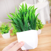 Green Artificial Bonsai Mini Eucalyptus Flower Potted Plant