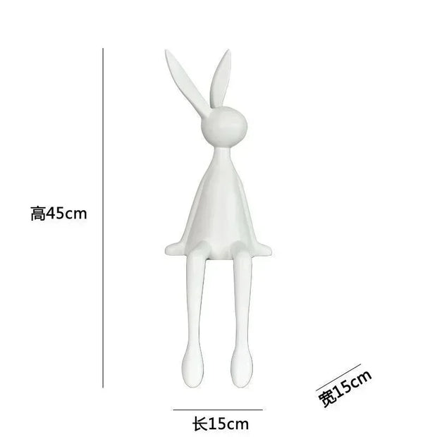 45cm Light Luxury Rabbit Sitting Posture Ornament