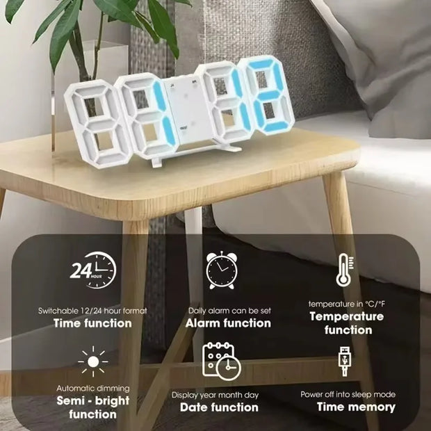 Table  3D LED Digital Alarm Clock