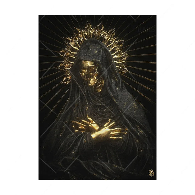 Canvas Painting Santa muerte Saint Death Wall Art