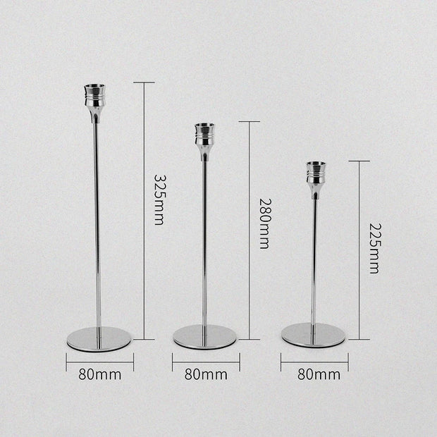 3Pcs/Set European style Metal Candle Holders