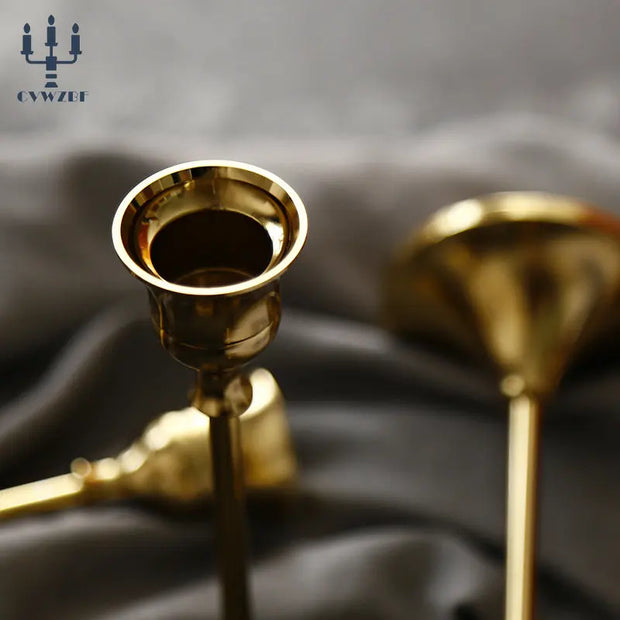 3Pcs/Set European style Metal Candle Holders