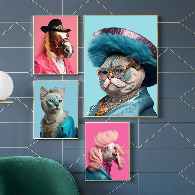 Animal's Gorgeous Cross Dressing Poster Wall Art