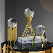 Modern Wrought Iron Metal Crystal Ball