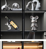 Bear wine rack cup holder home decoration