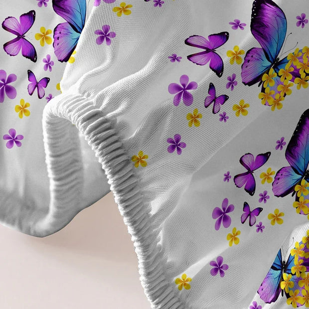 Four Seasons Men and Women Simple Fashion Butterfly Print