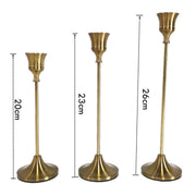 3Pcs/Set European style Metal Candle Holders