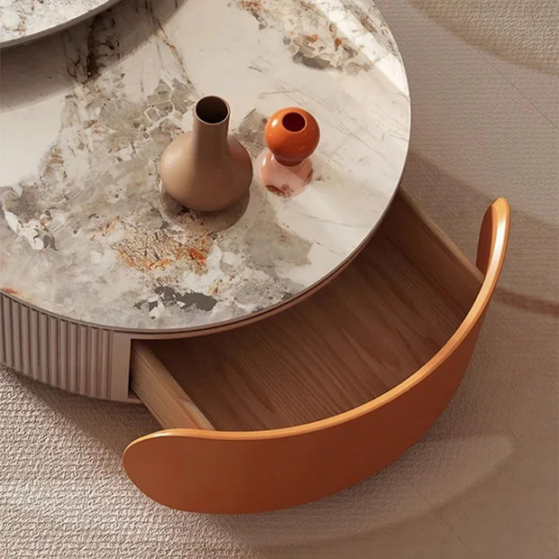 Unique Aesthetic Coffee Marble European  Tables
