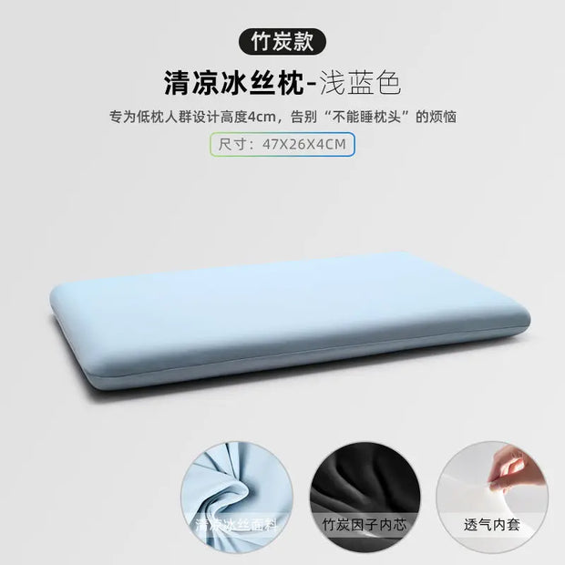 Low pillow cervical spine protection sleep aid