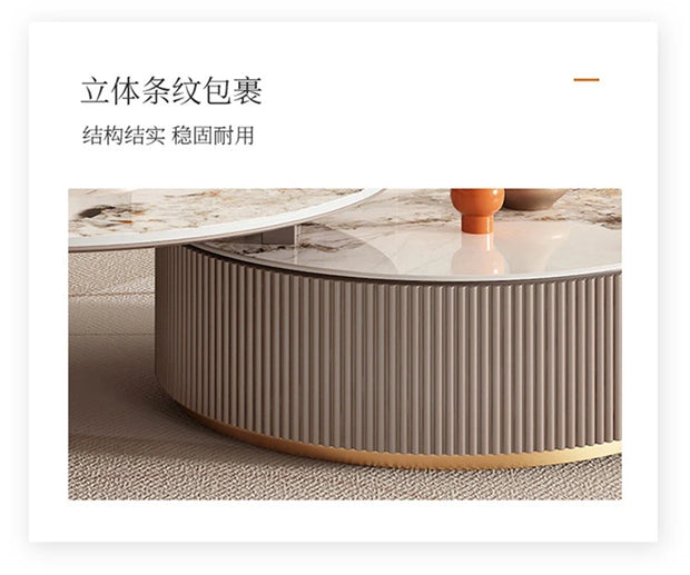 Unique Aesthetic Coffee Marble European  Tables