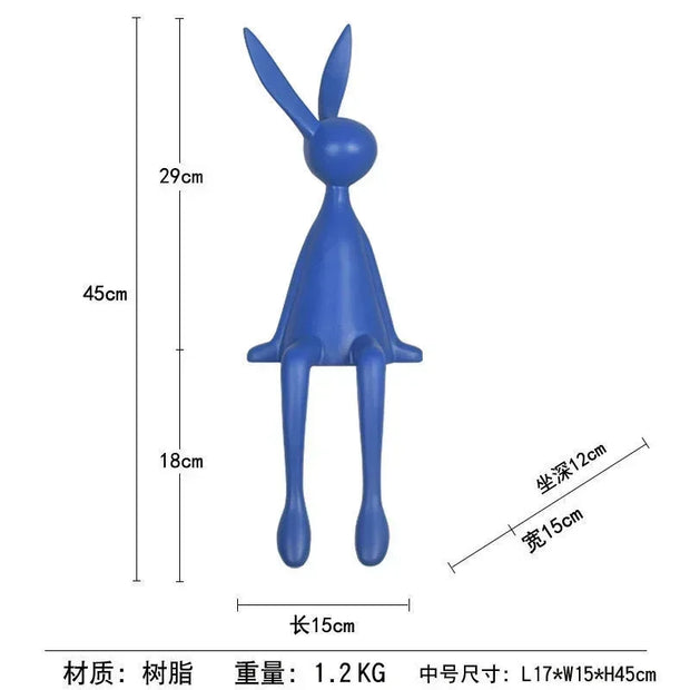 45cm Light Luxury Rabbit Sitting Posture Ornament