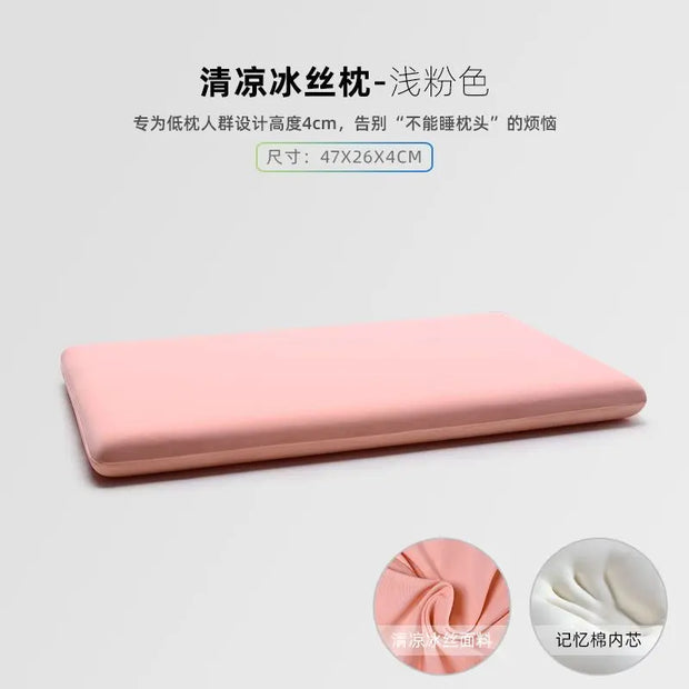 Low pillow cervical spine protection sleep aid