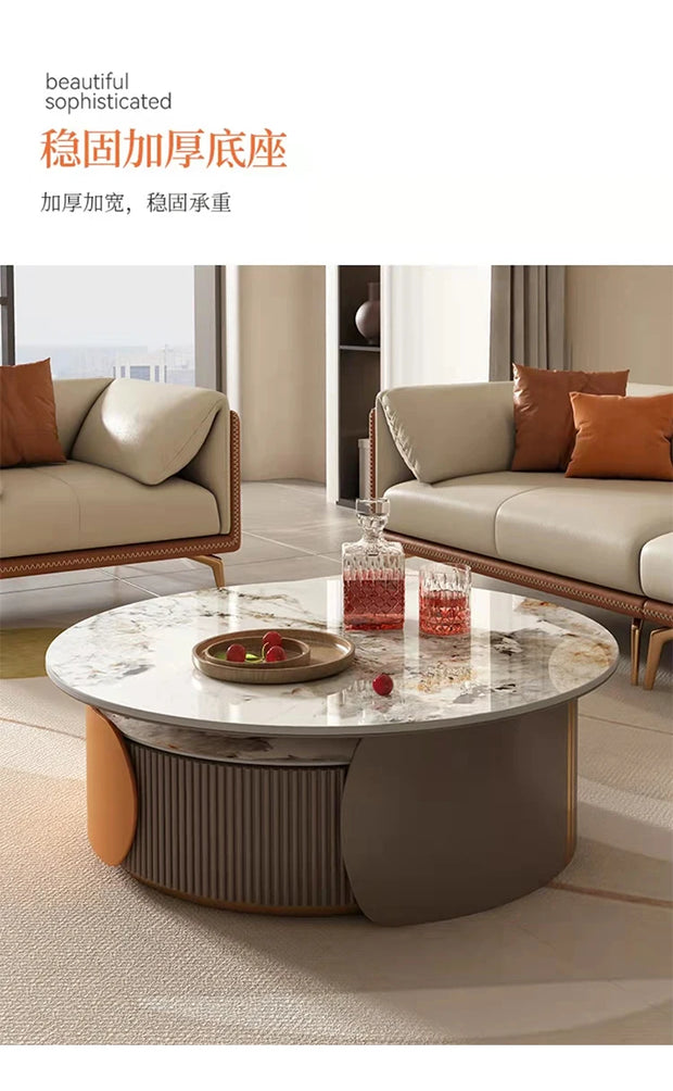 Unique Aesthetic Coffee Marble European  Tables