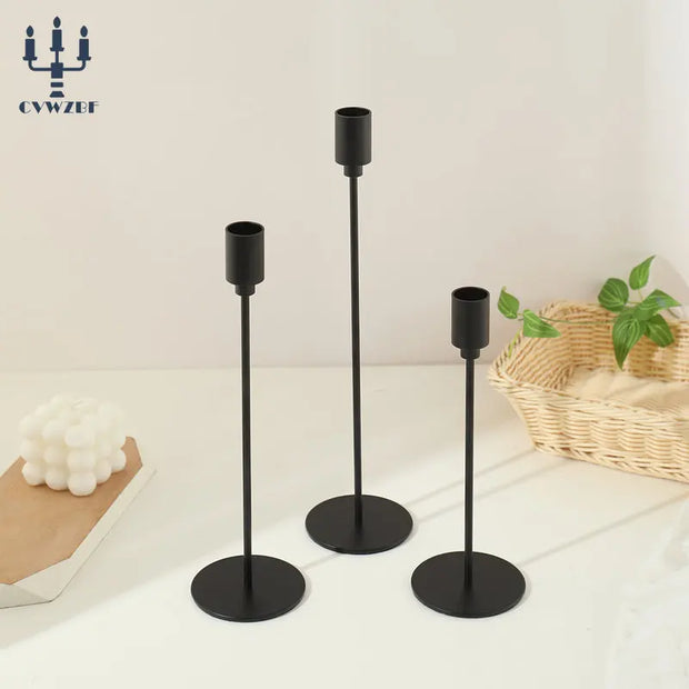 3Pcs/Set European style Metal Candle Holders