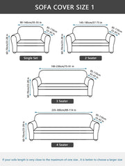 1pc Flower Printed Elastic Sofa Cover