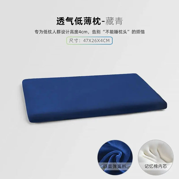 Low pillow cervical spine protection sleep aid