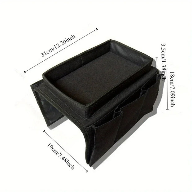 1pc multi pocket sofa armrest tray