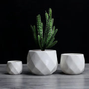 Creative Ceramic Diamond Geometric Flowerpot