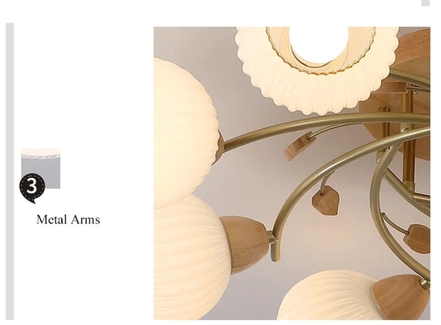 BOTIMI Home Decorative Glass Chandelier