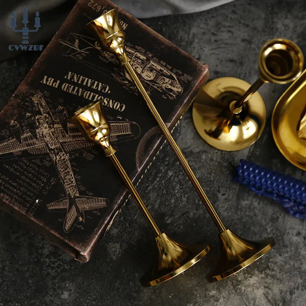 3Pcs/Set European style Metal Candle Holders