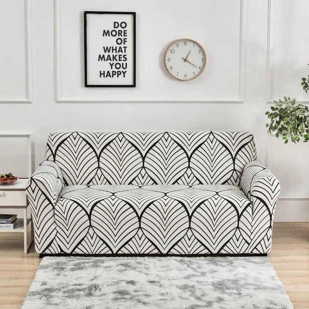 1pc Flower Printed Elastic Sofa Cover