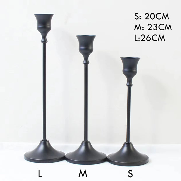 3Pcs/Set European style Metal Candle Holders
