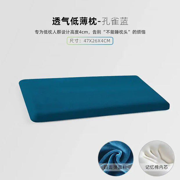 Low pillow cervical spine protection sleep aid