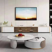 Unique Aesthetic Coffee Marble European  Tables