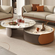 Unique Aesthetic Coffee Marble European  Tables