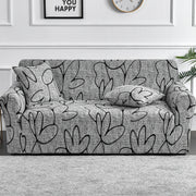 1pc Flower Printed Elastic Sofa Cover