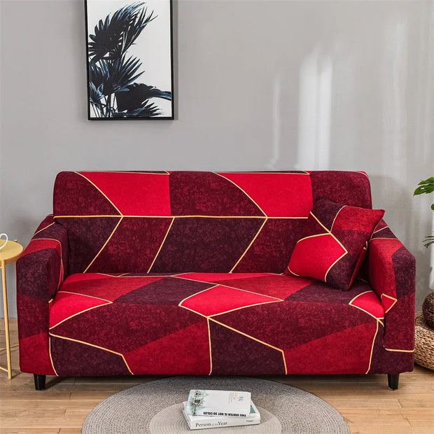 1pc Flower Printed Elastic Sofa Cover