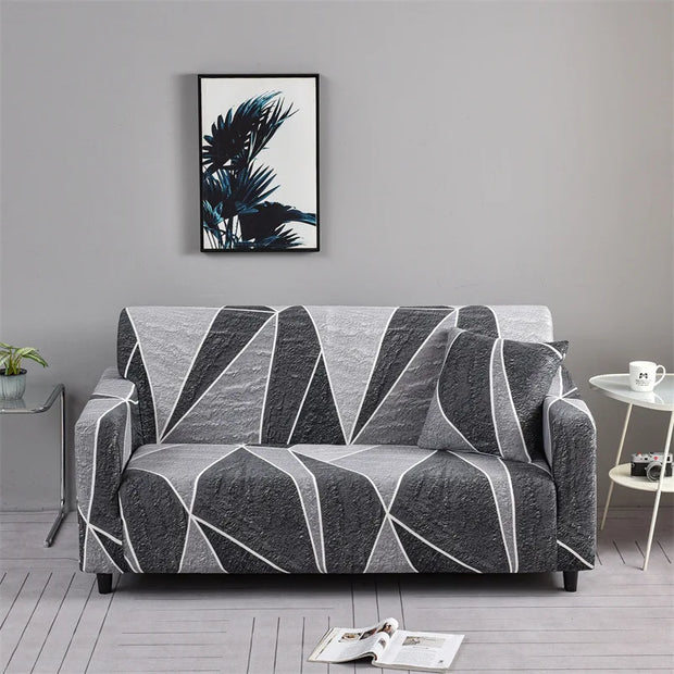 1pc Flower Printed Elastic Sofa Cover