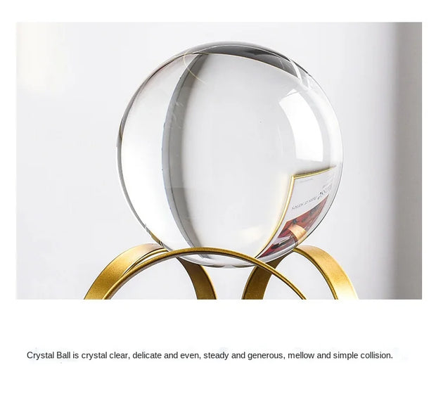 Modern Wrought Iron Metal Crystal Ball