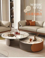 Unique Aesthetic Coffee Marble European  Tables