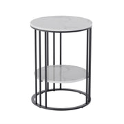 2 Tier Sintered Stone End Table