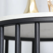 2 Tier Sintered Stone End Table
