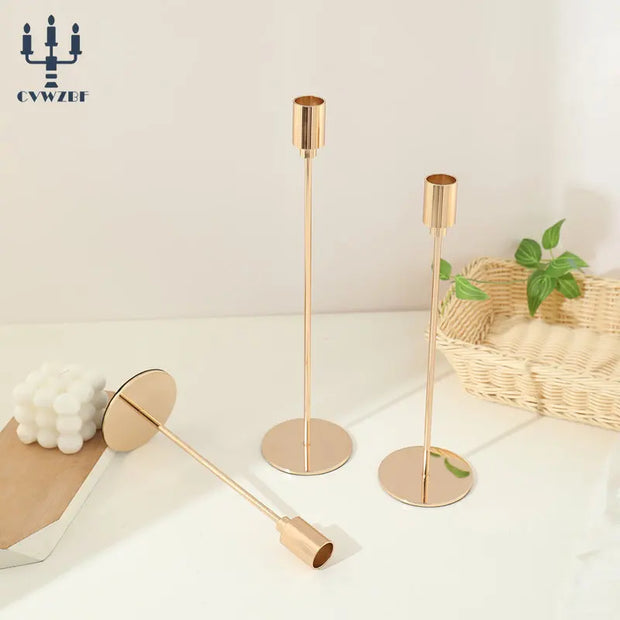 3Pcs/Set European style Metal Candle Holders