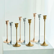 3pc Candlestick Holders Kit Brass Gold for Wedding Party Dinning