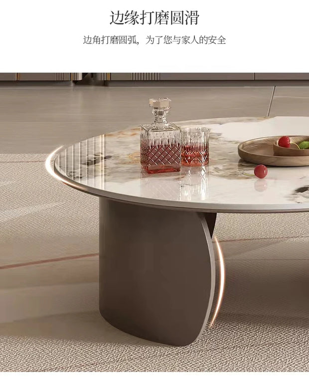 Unique Aesthetic Coffee Marble European  Tables