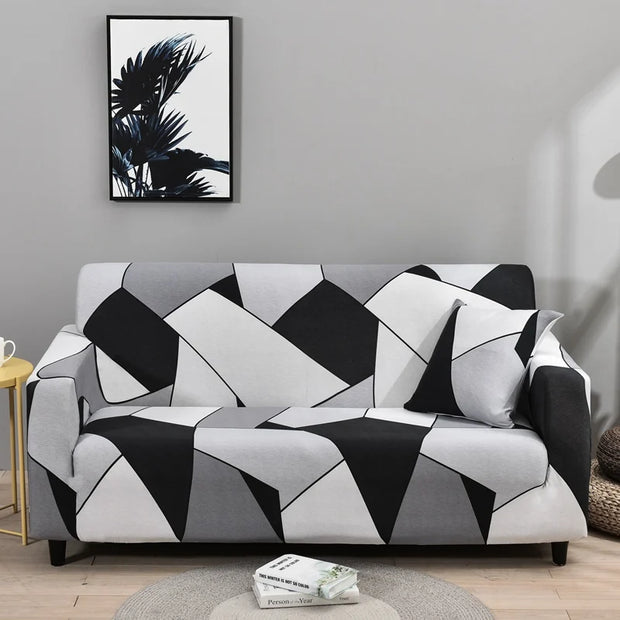 1pc Flower Printed Elastic Sofa Cover