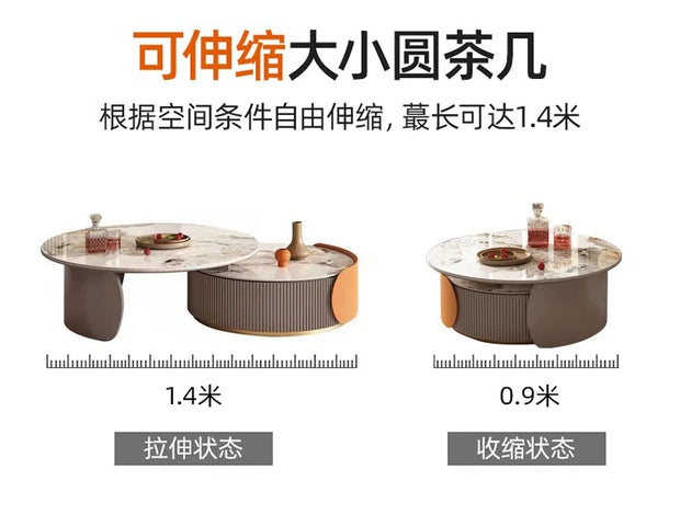 Unique Aesthetic Coffee Marble European  Tables