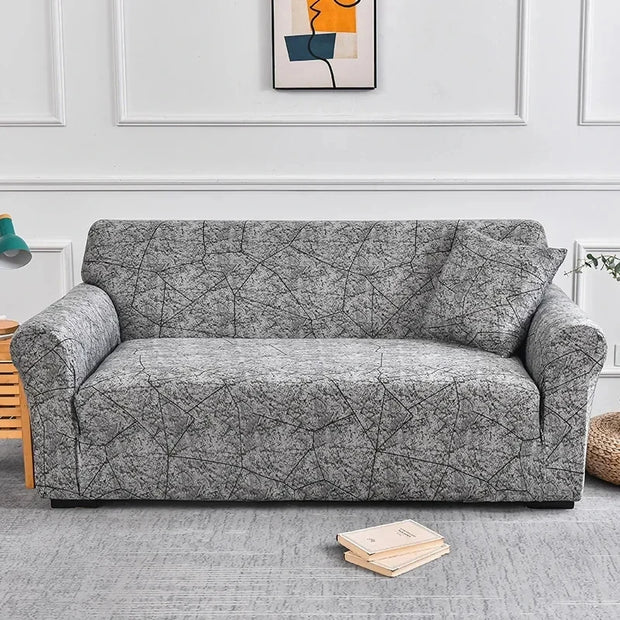 1pc Flower Printed Elastic Sofa Cover