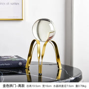 Modern Wrought Iron Metal Crystal Ball
